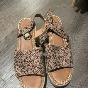 Cheetah print wedges